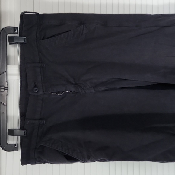 American eagle black stretch khaki soft chino wide leg cropped capri 12 - Picture 2 of 7